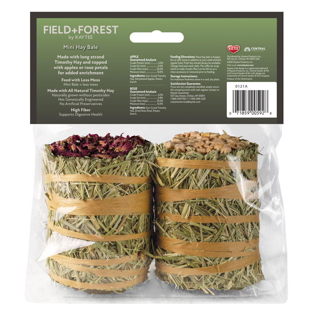 Mini Hay Bale Apple & Rose 2 Pack Packaging Back