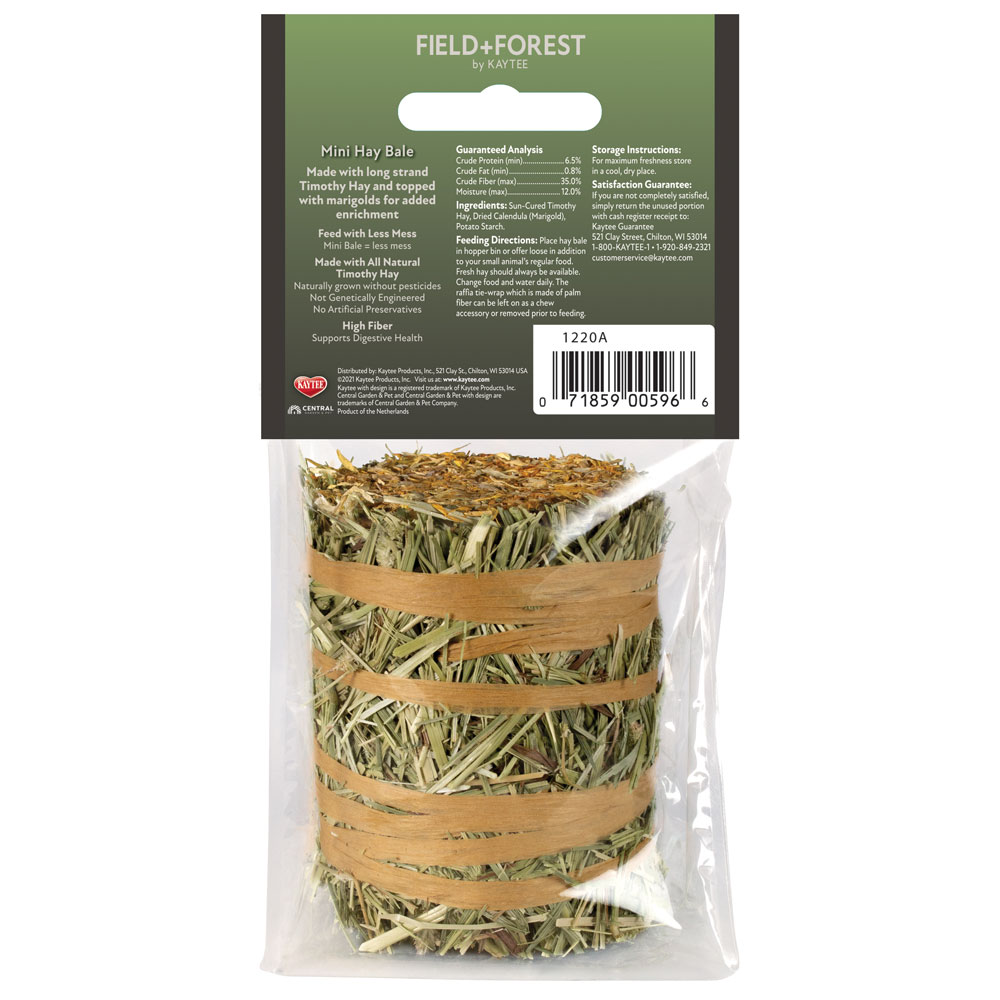 Mini Hay Bale Marigold 1 Pack Packaging Back