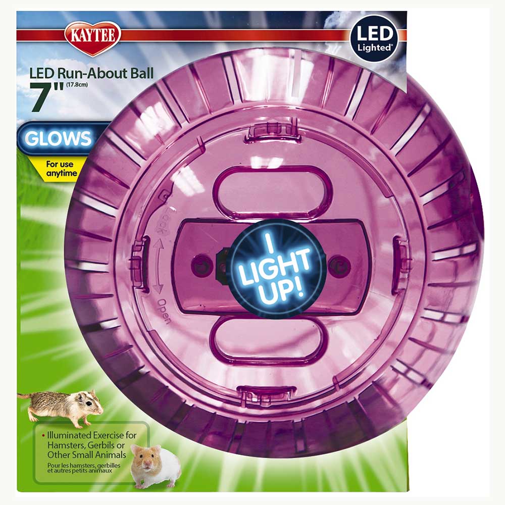 Kaytee LED Lighted Run-About Ball 7"