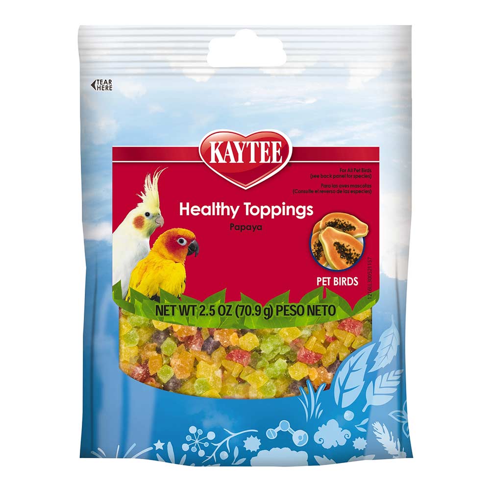 Healthy Toppings Papaya Treat for All Pet Birds : Bird Treats: Spray Millet  Treats, Seed, and Treat Sticks