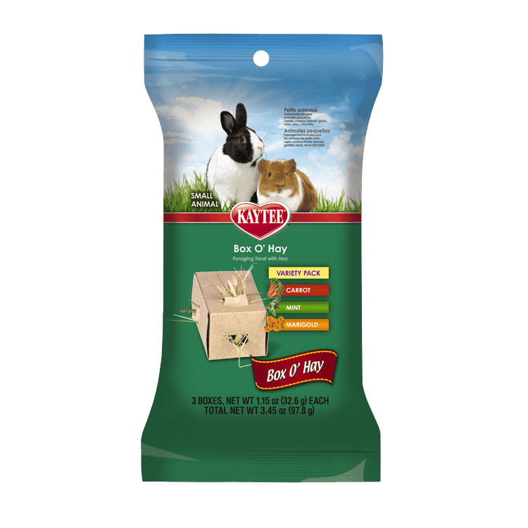 Kaytee Box O' Hay Variety Pack Carrot, Mint, and Marigold