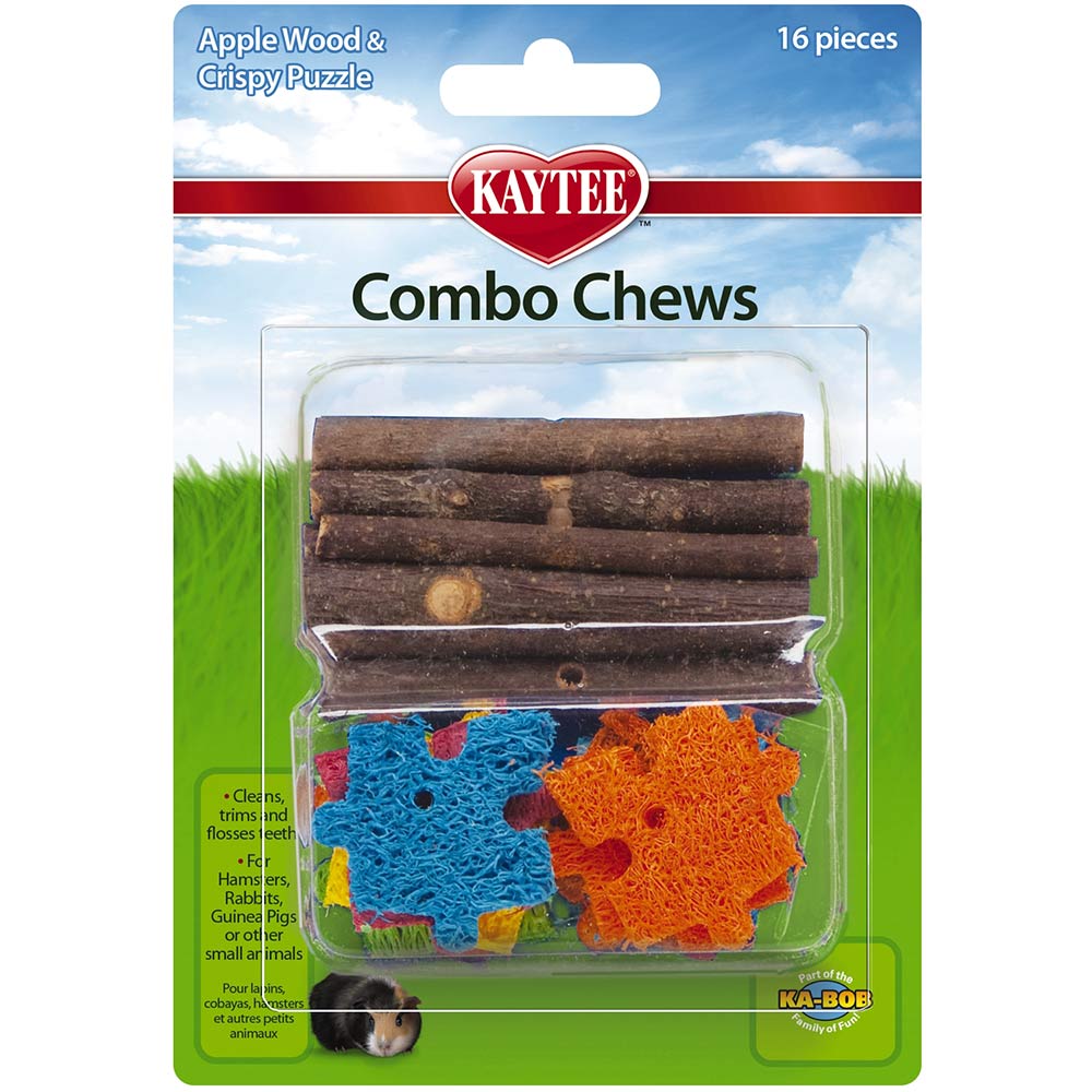 Combo Chews, Apple Wood And Crispy Puzzle : Small Animal Chews | Kaytee
