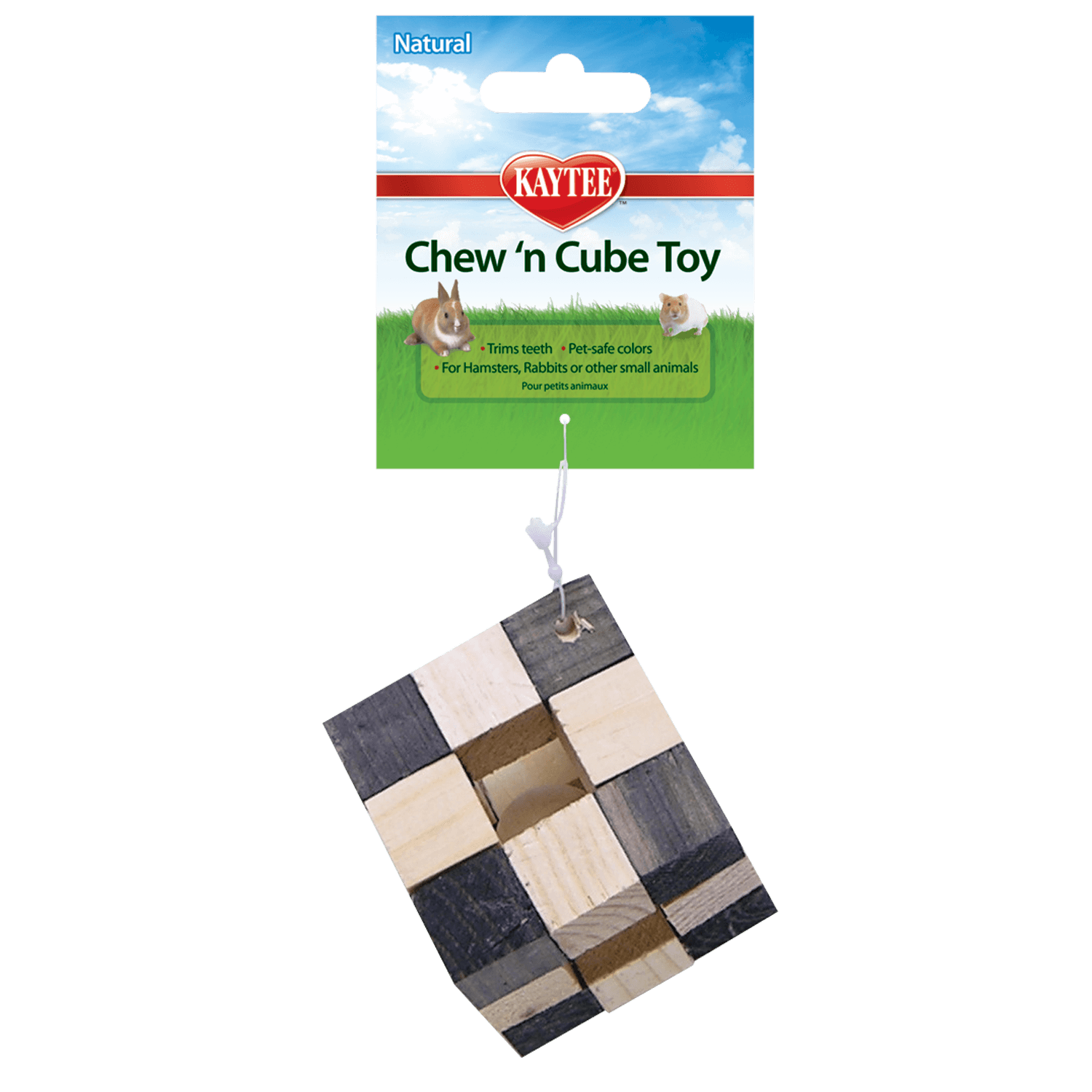Kaytee Natural Chew-n-Cube Toy for Small Animals