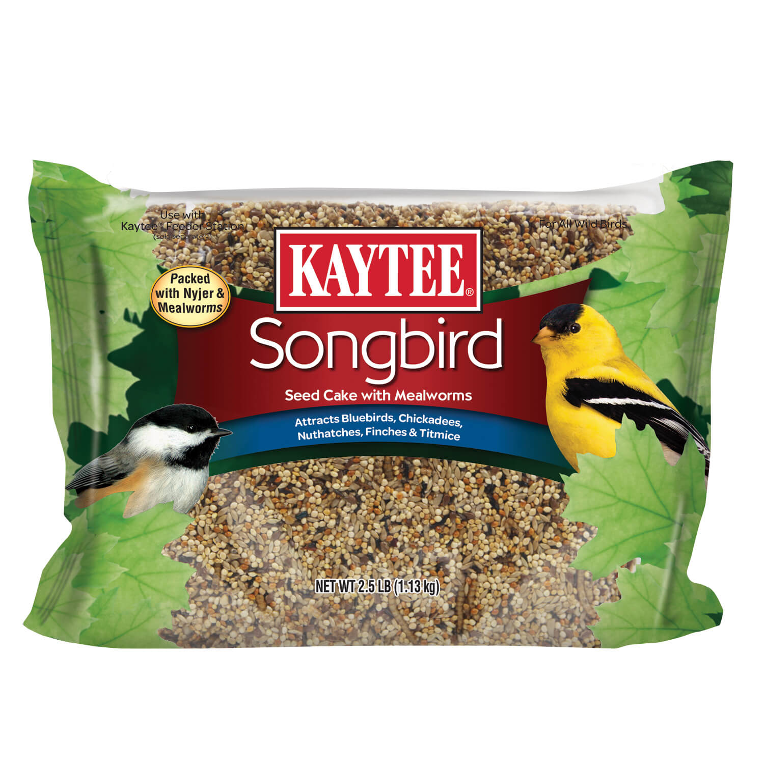 Kaytee Songbird Seed Cake with Mealworms