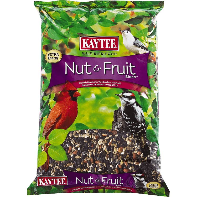 Kaytee Wild Bird Food Nut & Fruit Seed Blend For Cardinals, Chickadees,  Nuthatches, Woodpeckers and Other Colorful Songbirds, 5 Pounds