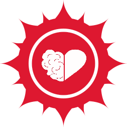 Red and White Heart Icon